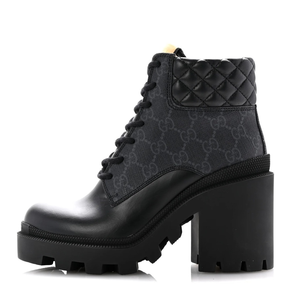 Gucci Black Lace-Up Women's Boots